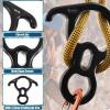 image:imageAzarxis 35 kN 50 kN Climbing Rescue Figure 8 Descender Large BentEar Rigging Plate Heavy Duty amp High Strength Rappel Device Equipment for Rappelling Belaying Tree Climbing Aerial Silks Rigging02 Black  50 kN