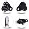 image:imageAzarxis 35 kN 50 kN Climbing Rescue Figure 8 Descender Large BentEar Rigging Plate Heavy Duty amp High Strength Rappel Device Equipment for Rappelling Belaying Tree Climbing Aerial Silks Rigging03 Black  100 kg
