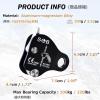 image:imageAzarxis 35 kN 50 kN Climbing Rescue Figure 8 Descender Large BentEar Rigging Plate Heavy Duty amp High Strength Rappel Device Equipment for Rappelling Belaying Tree Climbing Aerial Silks Rigging03 Black  100 kg