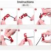 image:imageAzarxis Aluminum Alloy Paracord Tensioners Rope Adjuster Ultralight Strong Tent Guyline Cord Wind Rope BuckleA  Blue Threehole Shape  12 Pack