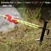 image:imageAzarxis Aluminum Alloy Paracord Tensioners Rope Adjuster Ultralight Strong Tent Guyline Cord Wind Rope BuckleA  Gold Threehole Shape  12 Pack