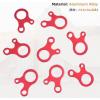 image:imageAzarxis Aluminum Alloy Paracord Tensioners Rope Adjuster Ultralight Strong Tent Guyline Cord Wind Rope BuckleB  Red Snail Shape  12 Pack