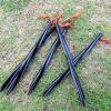 image:imageAzarxis Aluminum Tent Stakes Pegs Heavy Duty Lightweight for Camping Sand01 Black  Spiral  984 Inch
