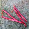 image:imageAzarxis Aluminum Tent Stakes Pegs Heavy Duty Lightweight for Camping Sand01 Red  Spiral  984 Inch
