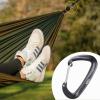 image:imageAzarxis Carabiner Clips 12 25 kN Aluminium D Ring Heavy Duty Lightweight Caribeaners for Hammock Camping Hiking Outdoor Gym Dog Leash Backpack Harness1 12kN  Wiregate  Black  4 Pack