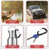 image:imageAzarxis Carabiner Clips 12 25 kN Aluminium D Ring Heavy Duty Lightweight Caribeaners for Hammock Camping Hiking Outdoor Gym Dog Leash Backpack Harness1 12kN  Wiregate  Green  4 Pack