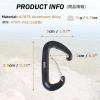 image:imageAzarxis Carabiner Clips 12 25 kN Aluminium D Ring Heavy Duty Lightweight Caribeaners for Hammock Camping Hiking Outdoor Gym Dog Leash Backpack Harness1 12kN  Wiregate  Dark Green  4 Pack