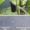 image:imageAzarxis Hammock Camping Tarp Rain Fly Waterproof Tent Shelter Awning Sunshade Cloth Picnic Mat for Outdoor Hiking Beach Backpacking  Included Guy Lines amp Stakes03 Gray