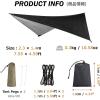 image:imageAzarxis Hammock Camping Tarp Rain Fly Waterproof Tent Shelter Awning Sunshade Cloth Picnic Mat for Outdoor Hiking Beach Backpacking  Included Guy Lines amp Stakes01 Black