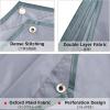 image:imageAzarxis Hammock Camping Tarp Rain Fly Waterproof Tent Shelter Awning Sunshade Cloth Picnic Mat for Outdoor Hiking Beach Backpacking  Included Guy Lines amp Stakes03 Gray