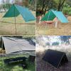 image:imageAzarxis Hammock Camping Tarp Rain Fly Waterproof Tent Shelter Awning Sunshade Cloth Picnic Mat for Outdoor Hiking Beach Backpacking  Included Guy Lines amp Stakes02 Black