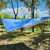 image:imageAzarxis Hammock Camping Tarp Rain Fly Waterproof Tent Shelter Awning Sunshade Cloth Picnic Mat for Outdoor Hiking Beach Backpacking  Included Guy Lines amp Stakes01 Blue