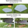 image:imageAzarxis Hammock Camping Tarp Rain Fly Waterproof Tent Shelter Awning Sunshade Cloth Picnic Mat for Outdoor Hiking Beach Backpacking  Included Guy Lines amp Stakes03 Gray