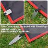 image:imageAzarxis Pocket Blanket Waterproof Beach Picnic Festival Mat Sandproof Ultralight Compact Portable Travel Tent Tarp Footprint Shelter Sunshade Ground Cloth for Outdoor Camping Hiking Park with Stakes02 Black