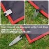 image:imageAzarxis Pocket Blanket Waterproof Beach Picnic Festival Mat Sandproof Ultralight Compact Portable Travel Tent Tarp Footprint Shelter Sunshade Ground Cloth for Outdoor Camping Hiking Park with Stakes02 Black