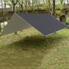 image:imageAzarxis Rain Fly Tarp 10 x 10 ft Waterproof Camping Hammock Shelter Canopy Windproof Lightweight Tent Footprint for Sunshade Hiking Backpacking Survival Gear Green
