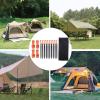 image:imageAzarxis Reflective Cord Pack Tent Guyline Rope HighStrength Lightweight with Aluminum Cord Adjuster for Tying Down Tarps Camping Tent Outdoor PackagingC  10 Blue Pegs  4 Grass Green Cords  4mm
