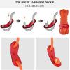 image:imageAzarxis Reflective Tent Guide Rope Lightweight Guy Line Cord with Aluminum Adjuster Guyline Tent Cord Tensioner for Camping Hiking Backpacking  Essential Survival Gear 13 Feet01 Red  6 Pack  4mm