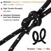 image:imageAzarxis Reflective Tent Guide Rope Lightweight Guy Line Cord with Aluminum Adjuster Guyline Tent Cord Tensioner for Camping Hiking Backpacking  Essential Survival Gear 13 Feet02 Black  6 Pack  4mm