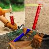 image:imageAzarxis Snow Sand Tent Stakes Pegs Aluminum UShaped Lightweight Heavy Duty Ground Nails for Beach Shade Canopy Camping Hiking Backpacking PicnicBlue  6 Pack