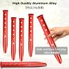 image:imageAzarxis Snow Sand Tent Stakes Pegs Aluminum UShaped Lightweight Heavy Duty Ground Nails for Beach Shade Canopy Camping Hiking Backpacking PicnicRed  6 Pack