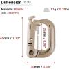 image:imageAzarxis Tactical Carabiner Keychain  Hard Polymer Carabiners Climbing D Rings Light Weight Spring Snap Gear Clip Utility Hooks Backpack Hanging Buckle for Camping Hiking Khaki  12 Pack