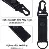 image:imageAzarxis Tactical Molle Key Ring Chain Gear Clip Key Keeper Keychain Nylon Belt Key Holder Carabiners Hanger Buckle HookArmy Green  2 Pack