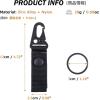 image:imageAzarxis Tactical Molle Key Ring Chain Gear Clip Key Keeper Keychain Nylon Belt Key Holder Carabiners Hanger Buckle HookBlack  4 Pack