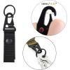 image:imageAzarxis Tactical Molle Key Ring Chain Gear Clip Key Keeper Keychain Nylon Belt Key Holder Carabiners Hanger Buckle HookBlack  4 Pack