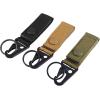 image:imageAzarxis Tactical Molle Key Ring Chain Gear Clip Key Keeper Keychain Nylon Belt Key Holder Carabiners Hanger Buckle HookBlack  4 Pack
