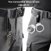image:imageAzarxis Tactical Molle Key Ring Gear Clip Keychain Keeper Belt Hanging 360 Degrees Rotate Hook Holder01 Black  Double Side  2 Pack