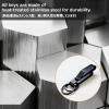 image:imageAzarxis Tactical Molle Key Ring Gear Clip Keychain Keeper Belt Hanging 360 Degrees Rotate Hook Holder01 Black  Double Side  2 Pack