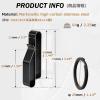 image:imageAzarxis Tactical Molle Key Ring Gear Clip Keychain Keeper Belt Hanging 360 Degrees Rotate Hook Holder01 Black  Double Side  2 Pack