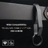 image:imageAzarxis Tactical Molle Key Ring Gear Clip Keychain Keeper Belt Hanging 360 Degrees Rotate Hook Holder01 Black  Single Side  2 Pack