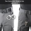 image:imageAzarxis Tactical Molle Key Ring Gear Clip Keychain Keeper Belt Hanging 360 Degrees Rotate Hook Holder01 Black  Single Side  2 Pack
