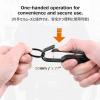 image:imageAzarxis Tactical Molle Key Ring Gear Clip Keychain Keeper Belt Hanging 360 Degrees Rotate Hook Holder01 Black  Single Side  2 Pack