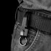 image:imageAzarxis Tactical Molle Key Ring Gear Clip Keychain Keeper Belt Hanging 360 Degrees Rotate Hook Holder01 Black  Single Side  2 Pack
