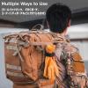 image:imageAzarxis Tactical Molle Key Ring Gear Clip Keychain Keeper Belt Hanging 360 Degrees Rotate Hook Holder02 Black  4 Pack