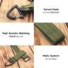 image:imageAzarxis Tactical Molle Key Ring Gear Clip Keychain Keeper Belt Hanging 360 Degrees Rotate Hook Holder02 Black  4 Pack