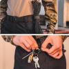 image:imageAzarxis Tactical Molle Key Ring Gear Clip Keychain Keeper Belt Hanging 360 Degrees Rotate Hook Holder02 Black  4 Pack