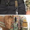 image:imageAzarxis Tactical Molle Key Ring Gear Clip Keychain Keeper Belt Hanging 360 Degrees Rotate Hook Holder03 Black  4 Pack