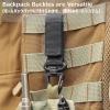 image:imageAzarxis Tactical Molle Key Ring Gear Clip Keychain Keeper Belt Hanging 360 Degrees Rotate Hook Holder03 Black  4 Pack