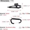 image:imageAzarxis Tarp Clips with Carabiner Heavy Duty Lock Grip Thumb Screw Tent Clamp for Awnings Outdoor Camping Caravan Canopies Car Covers Swimming Pool Covers Black  12 Tarp Clip  12 Carabiner