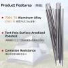 image:imageAzarxis Tent Poles Aluminum Tent Rod Replacement Camping Accessories Multifunction Lightweight Tent Poles Repair Kit 7001 Series AircraftGrade Aluminum01 Gray