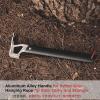 image:imageAzarxis Tent Stake Mallet Tark Peg Puller Hammer Nail Remover for Outdoor Camping Gardening Backpacking Hiking Lightweight Portable with Carry Bag Black  Stainless Steel Head  Aluminum Handle