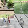 image:imageAzarxis Tent Stakes Awning Anchor with Spring Buckle Deck Peg and Carabiner Clips for Camping Outdoor Timber Deck Plank Silver