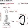 image:imageAzarxis Tent Stakes Awning Anchor with Spring Buckle Deck Peg and Carabiner Clips for Camping Outdoor Timber Deck Plank Silver
