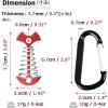 image:imageAzarxis Ultralight Tent Stakes Pegs with Carabiner Clips Aluminum Fishbone Guyline Cord Adjuster Kit Tent Awning Anchor Nail for Gallery Road or Timber Deck