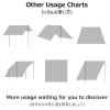 image:imageAzarxis Waterproof Camping Tent Tarp Hammock Rain Fly Footprint Ground Cloth Shelter Sunshade Beach Picnic Blanket Mat for Outdoor Camping Park Lawn02 Blue