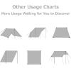 image:imageAzarxis Waterproof Camping Tent Tarp Hammock Rain Fly Footprint Ground Cloth Shelter Sunshade Beach Picnic Blanket Mat for Outdoor Camping Park Lawn03 Orange